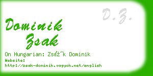 dominik zsak business card